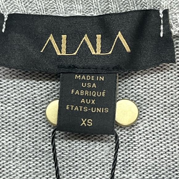 ALALA Sweater Women's XS New Gray Wander Quarter Zip - Picture 7 of 11